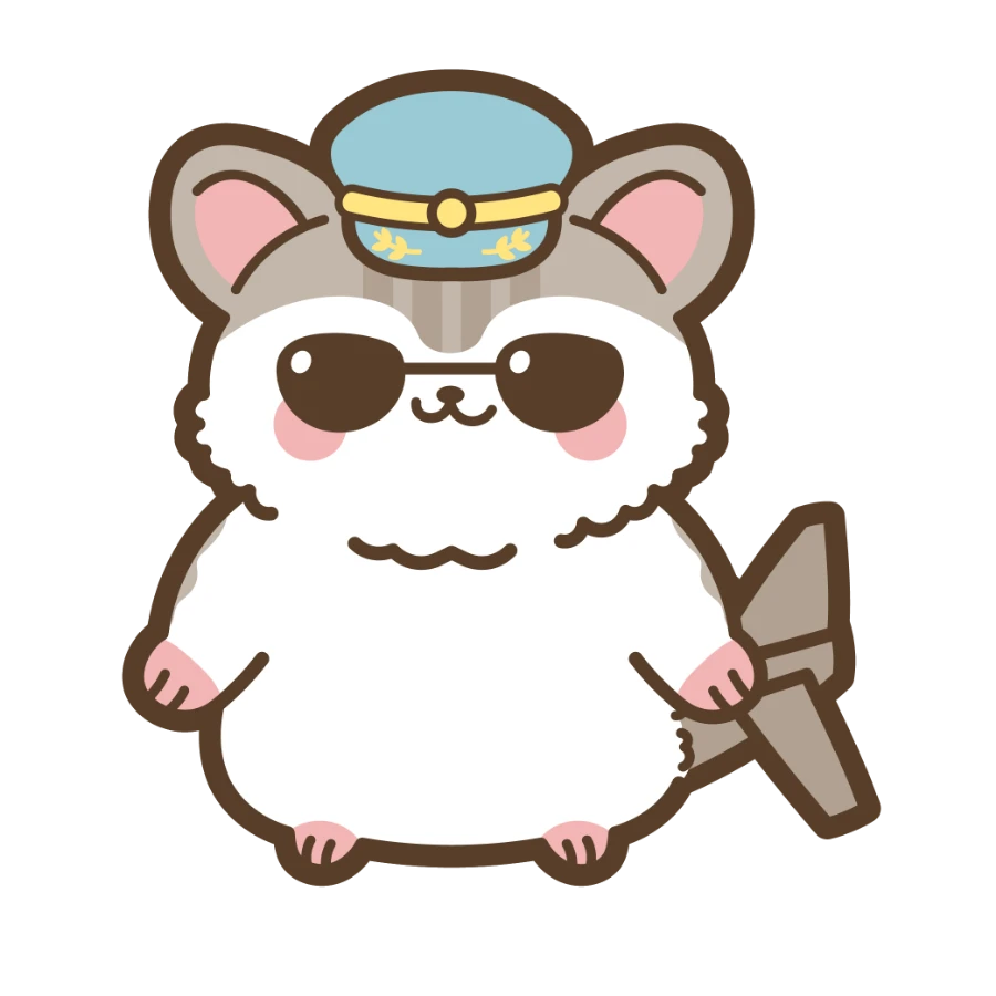 エアプレンしゃの基本ポーズ